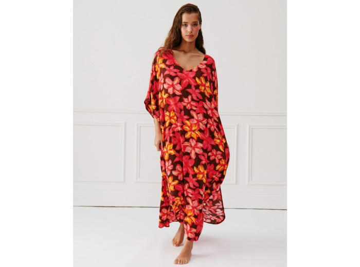 Robe longue à motifs