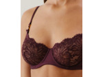 Soutien-gorge corbeille en dentelle marron