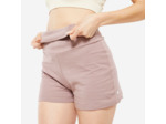 SHORT YOGA DOUX COTON FEMME MARRON GLACE